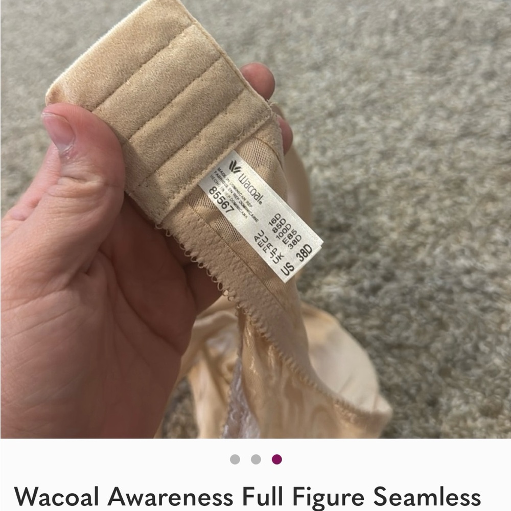 Wacoal Awareness Full Figure Seamless Underwire Bra 85567 - Picture 4 of 4